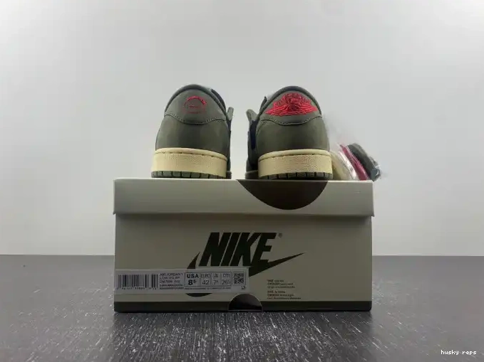 Cheap Husky DM7866-002 'BLACK SP JORDAN 1 SCOTT LOW OG OLIVE' X AIR TRAVIS 0417